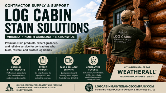 Contractor Log Cabin Stain Supplier for Virginia, North Carolina & the United States