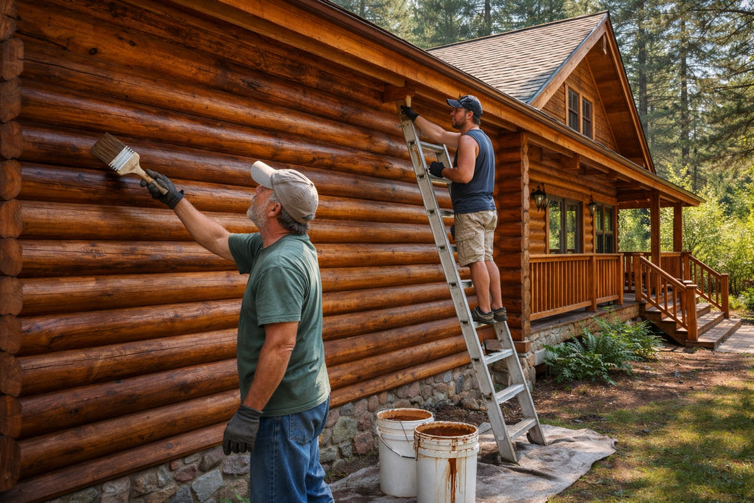 How Much Stain Do I Need for a 1,000 Sq Ft Log Cabin?