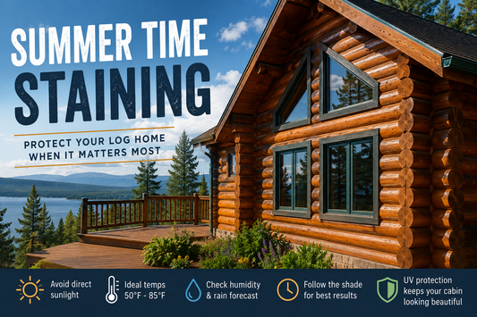 Summer Log Cabin Staining: What Homeowners Need to Know Before Hot Weather Hits