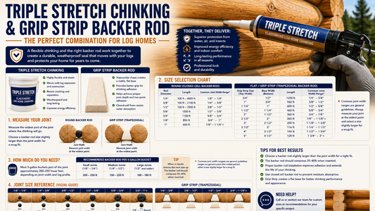 Why Triple Stretch Chinking and Grip Strip Backer Rod Are the Perfect Combination for Log Homes