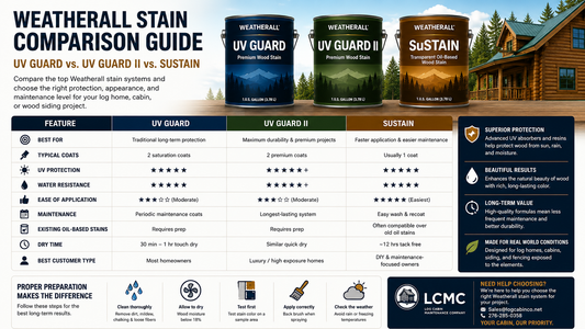 Weatherall Stain Comparison Guide: UV Guard vs. UV Guard II vs. SuSTAIN